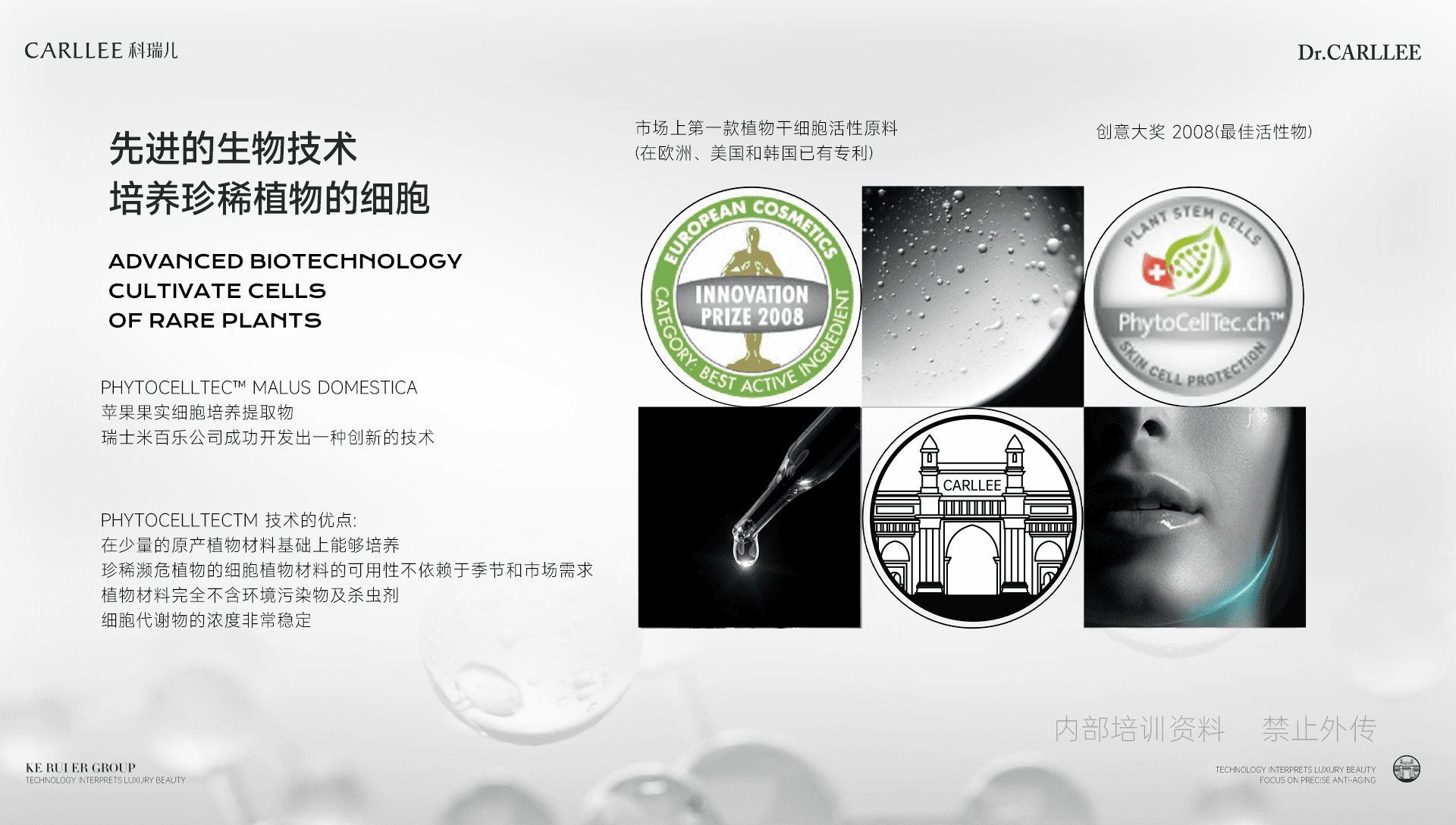 DR.CARLLEE核心成分技术与专利奖项资料
